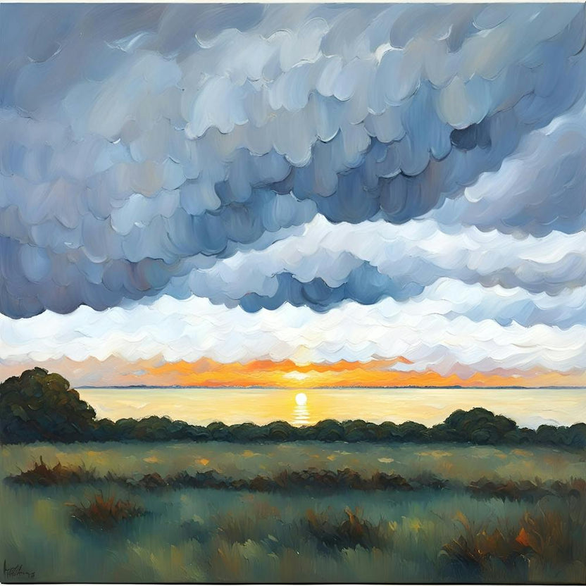 Sunset Over The Ocean