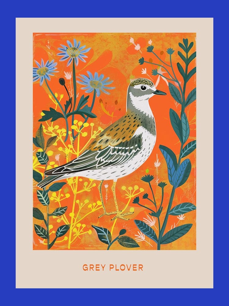 Spring Birds Poster Grey Plover 1