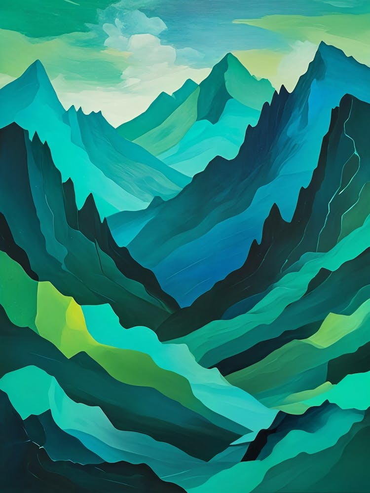Blue Green Mountains no1