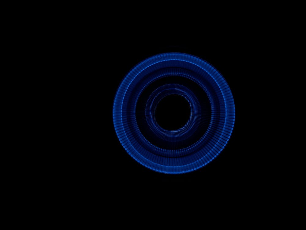 Glowing Abstract Curved Blue Lines 13