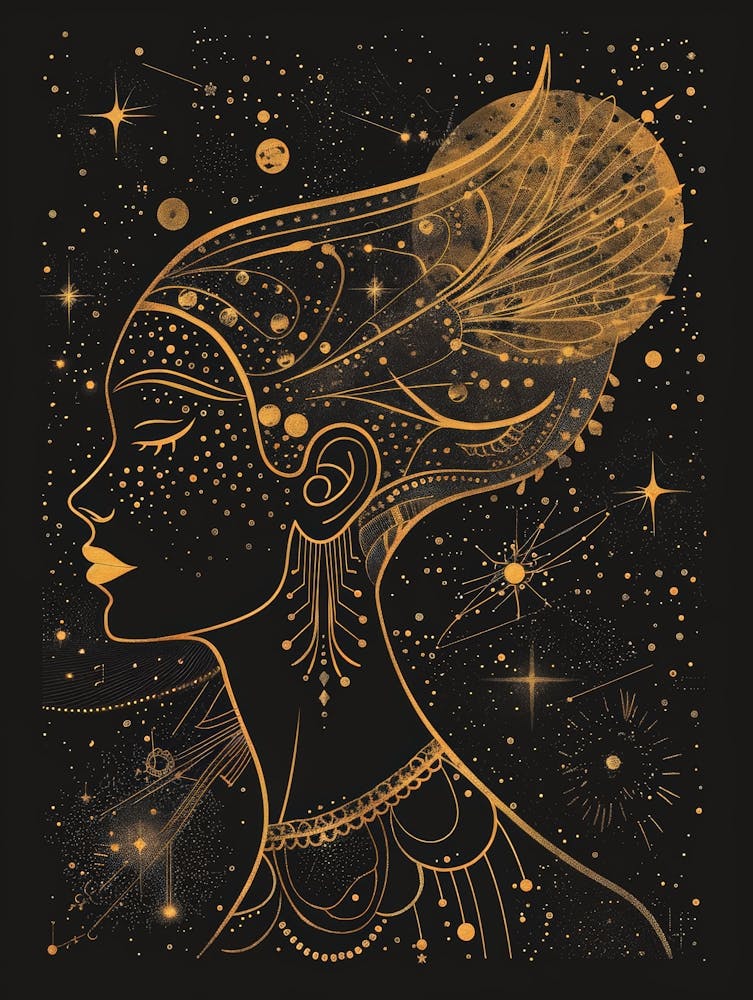 Gold Starry Night