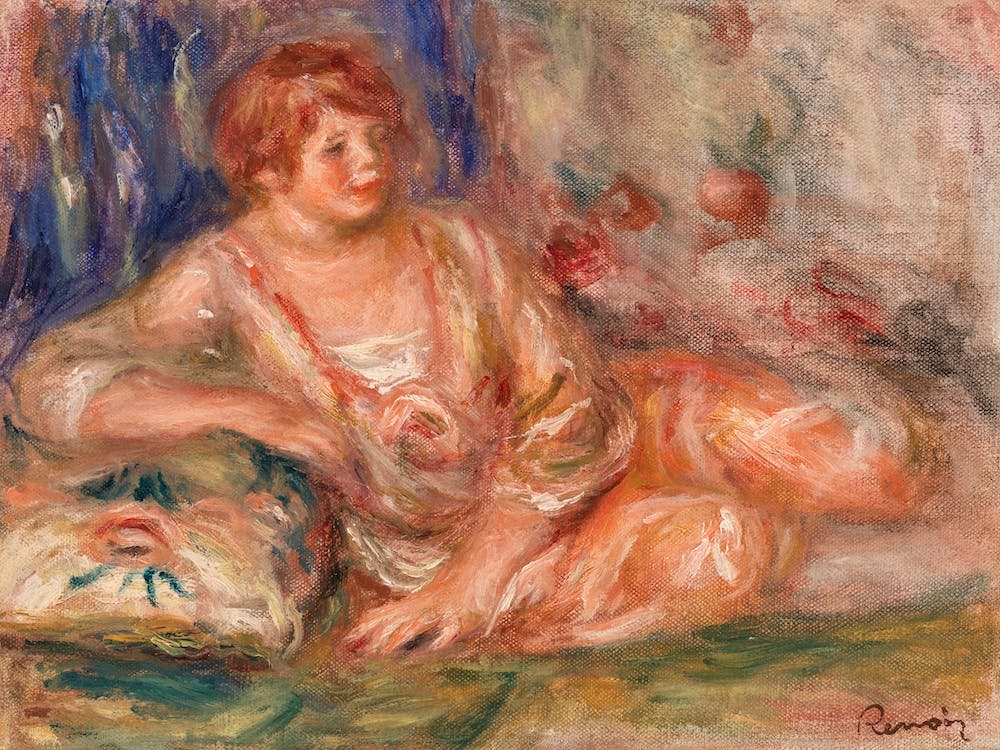 Andrée In Pink, Reclining (1918), Pierre Auguste Renoir