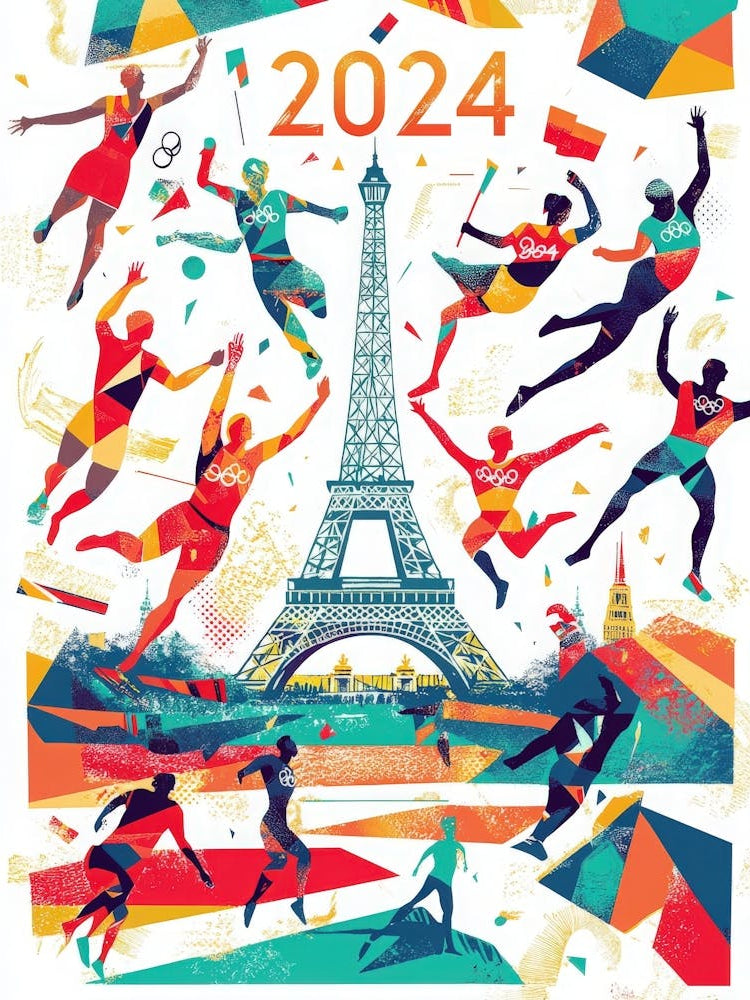 Aihrgdesign A Vibrant Poster Celebrating The 2024 Paris Summe 92f38906 F836 4585 B42b 9c1f39752db5 2