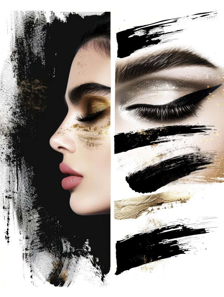 Black And Gold Makeup 1