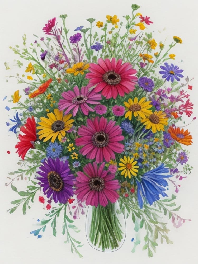 Daisies In A Vase