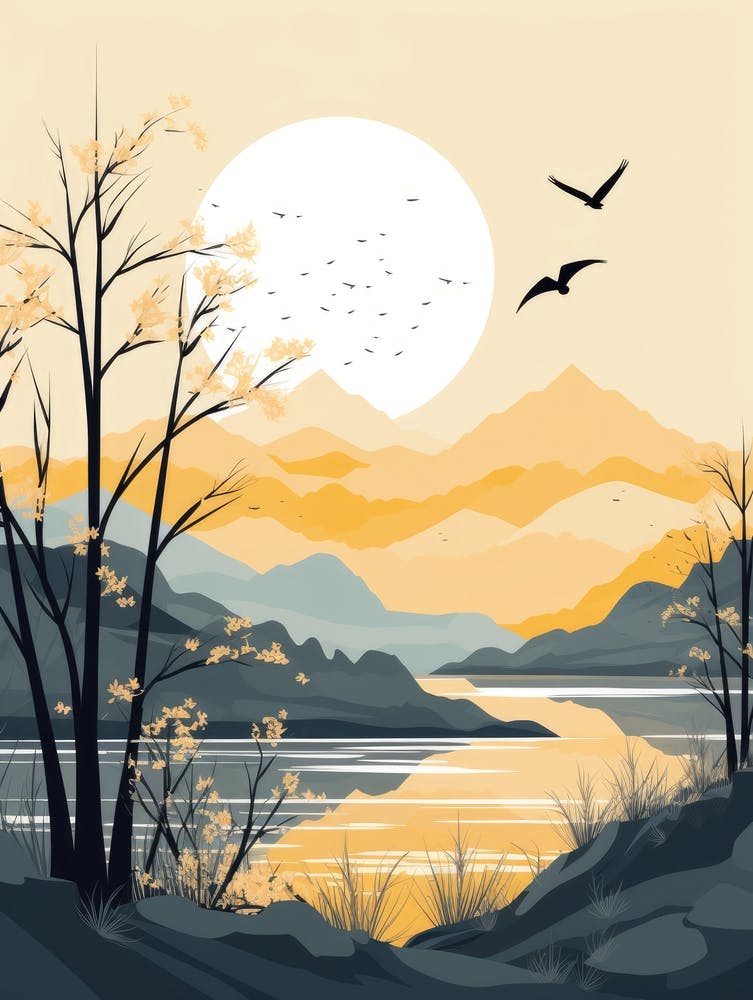 Landscape With Birds