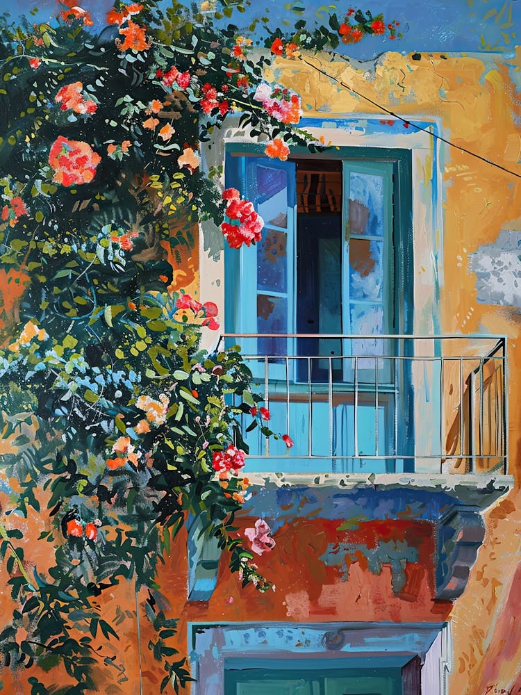 Balcony Painting In Athens 1