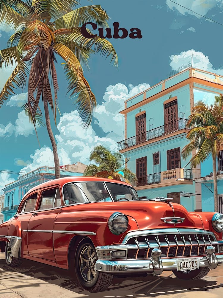 Cuba Gran Car Travel Art