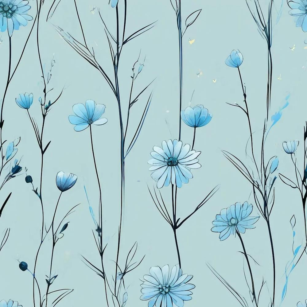 Blaue botanische Wildblumen