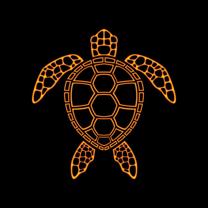 Neon Lava Sea Turtle Design