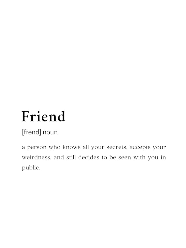 Friend Funny Definition Wall