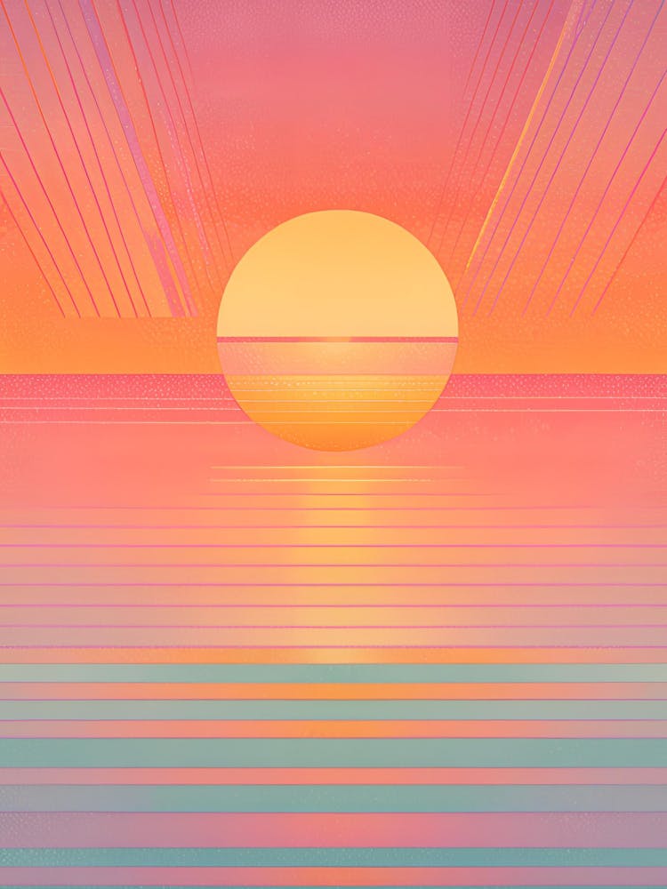 Sunset Over The Ocean 24