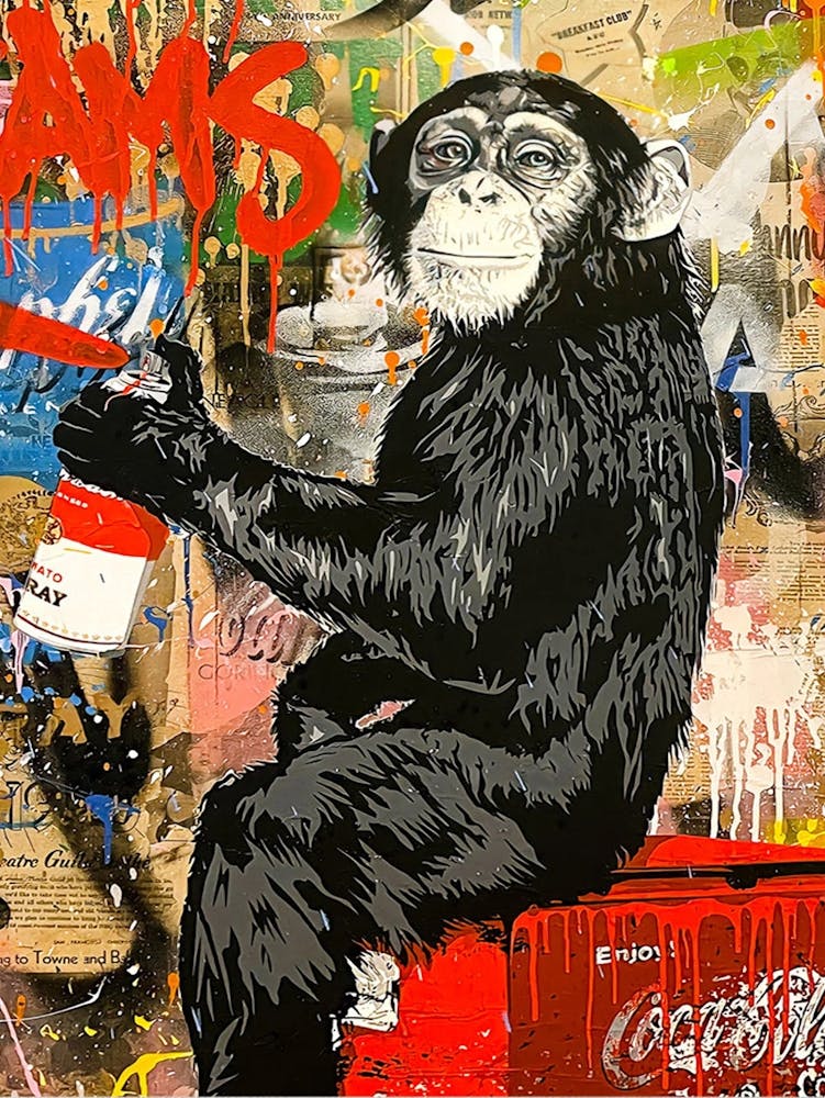 Banksy Style Wall Art