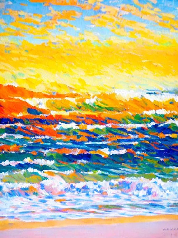 Plage De Pampelonne, Saint Tropez, France Bright Abstract