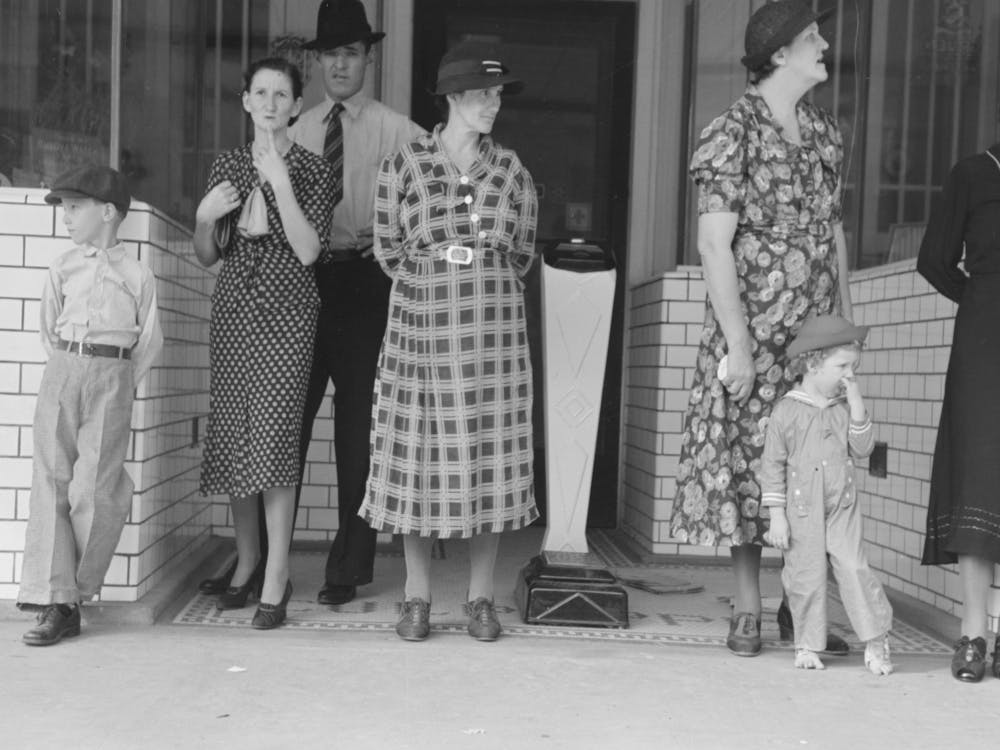 Spectators Waiting For Parade, National Rice Festival, Crowley, Louisiana By Russell Lee