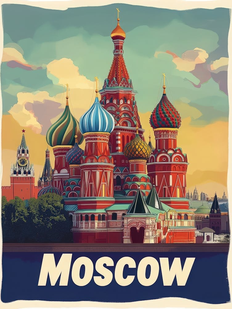 Aihrgdesign A Vintage Travel Poster Of Moscow 4