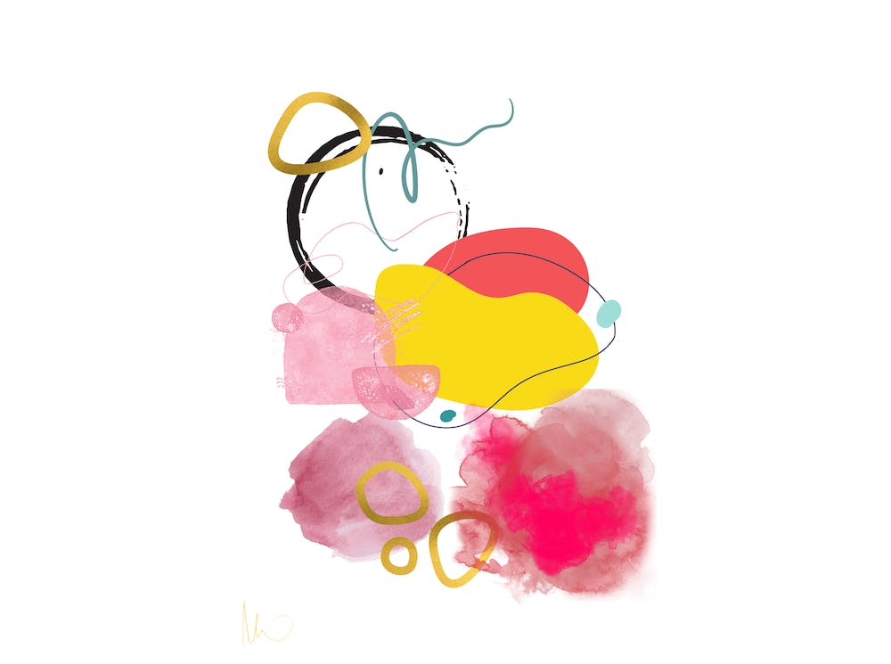 Abstraktes Aquarellgemälde