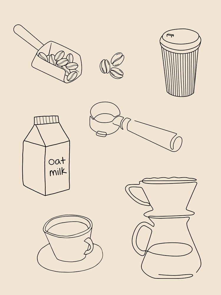 Coffee Line Drawing