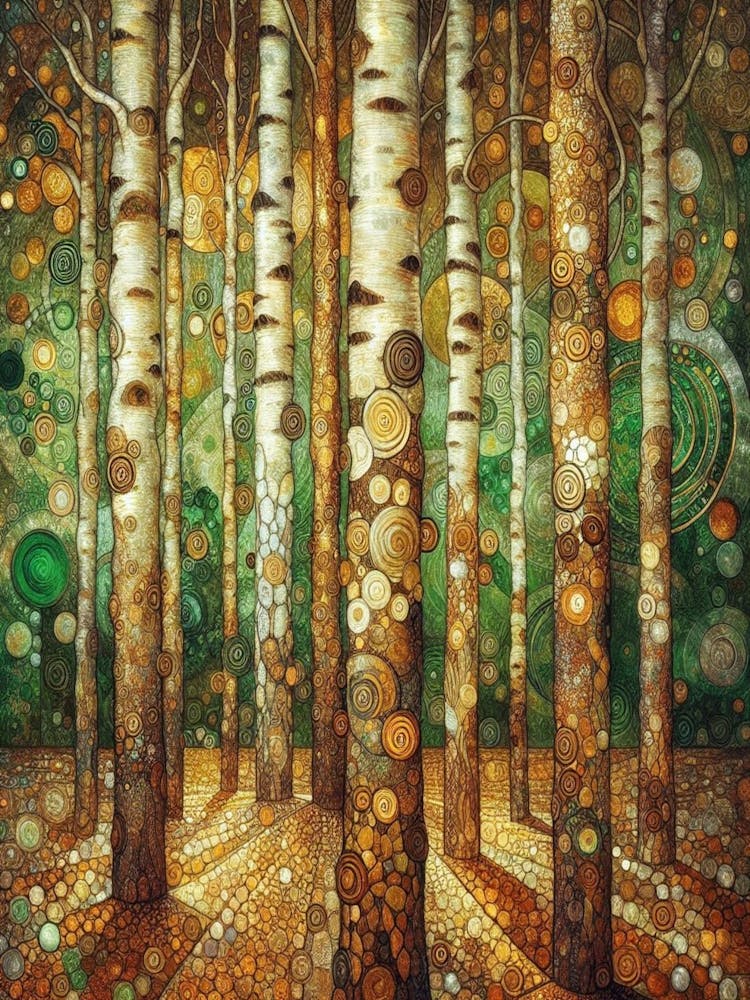 gustav klimt Birch Trees 1