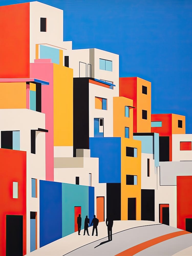 Ipanema Beach, Brazil, Bold Outlines 4