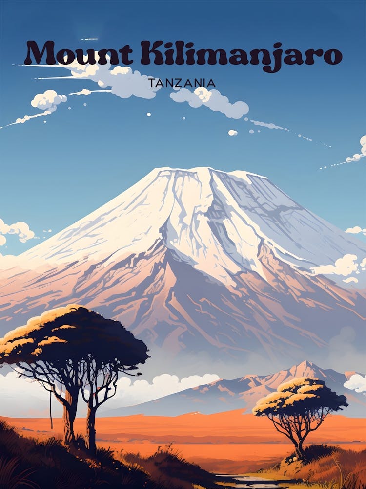 Mount Kilimanjaro Tanzania 5 Travel Poster 3 4 Resize