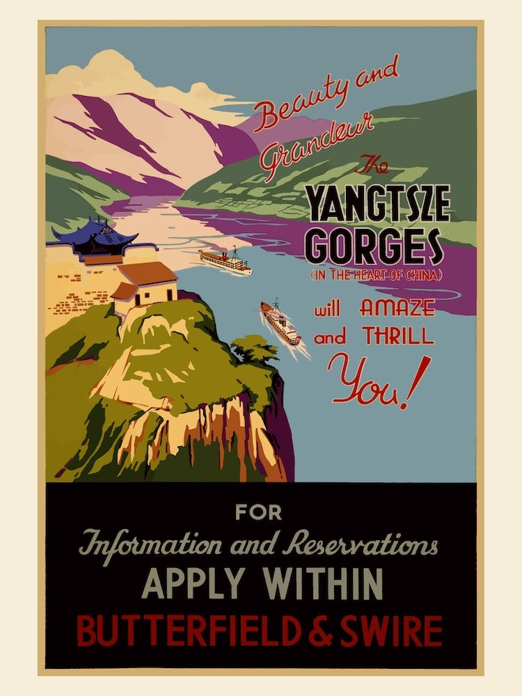 Yangtsze Gorges Travel Poster