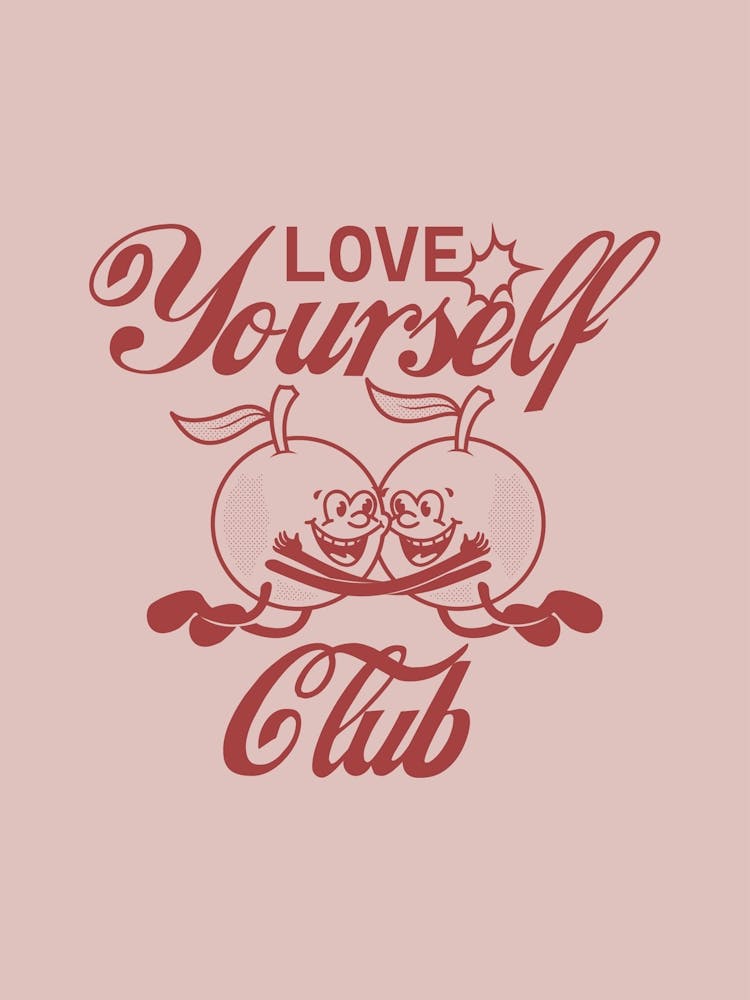 Retro Wall Art Retro Prints Home Decor Retro Print Illustration Love Yourself Club Retro Retro Home Decor