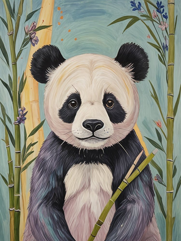 Panda Bear In Bamboo no2