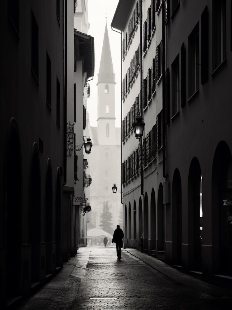 Bolzano, Italy,  Black And White Analogue Photography  4