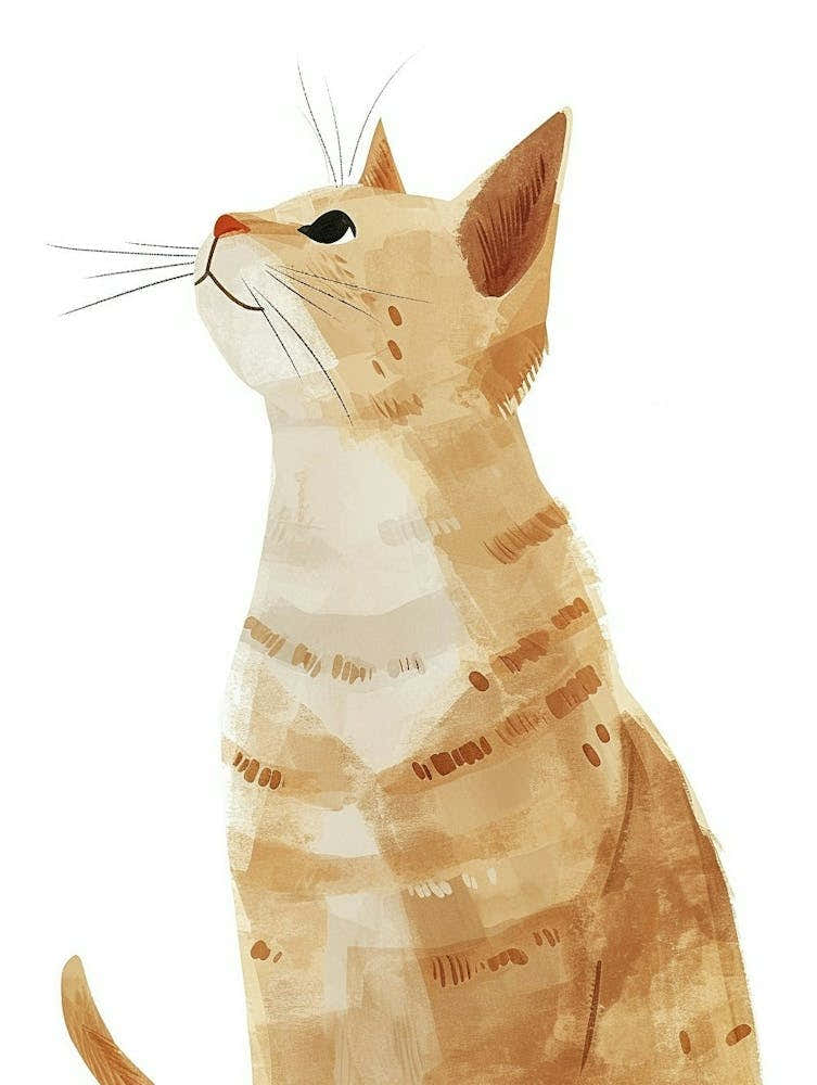 American Wirehair Cat Clipart Illustration 8