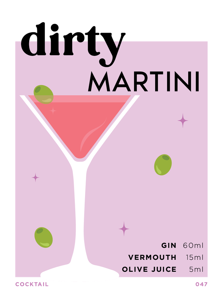 Dirty Martini in Purple Cocktail Recipe