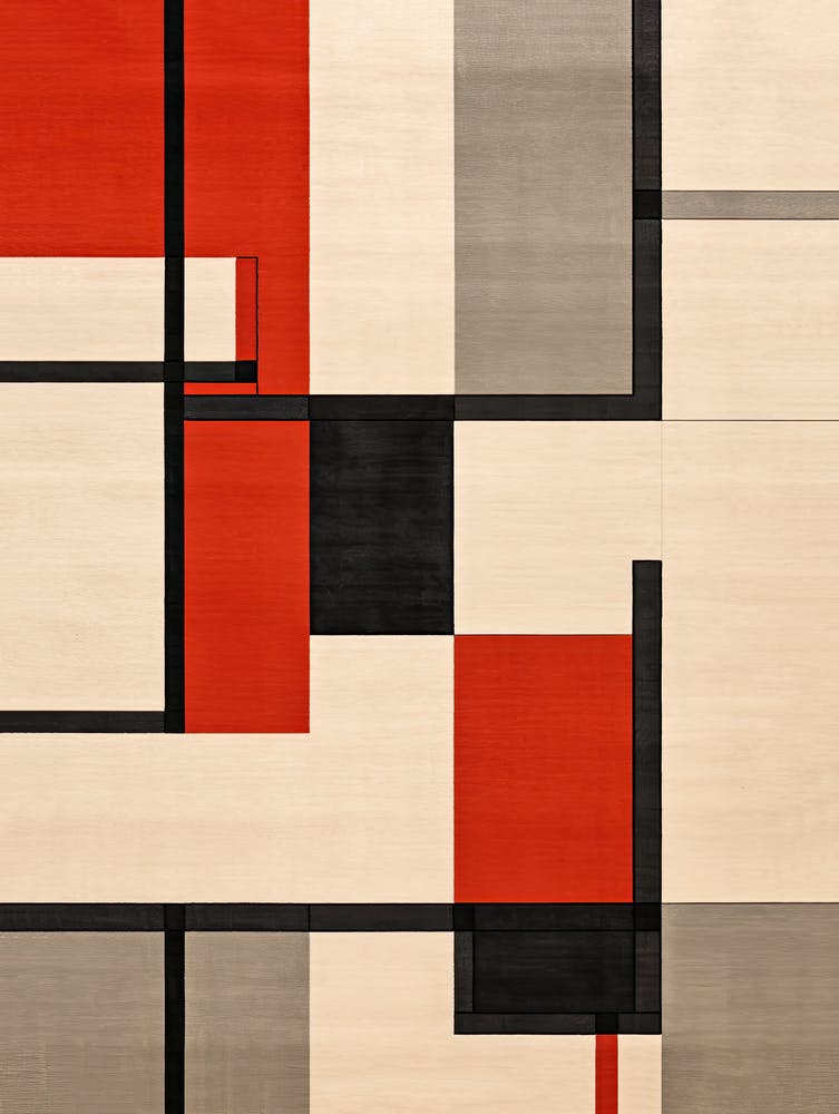 Harmonic Grid; Mid Century Geometric Symphony