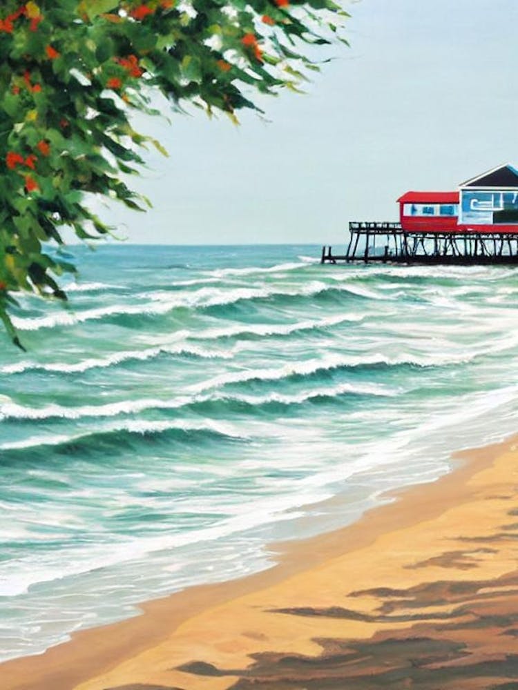 Rehoboth Beach, Delaware Contemporary Illustration  