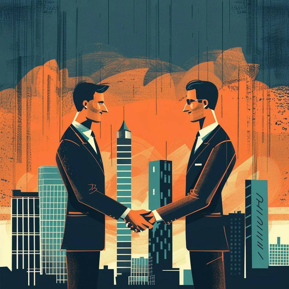 Two Businessmen Shaking Hands 5