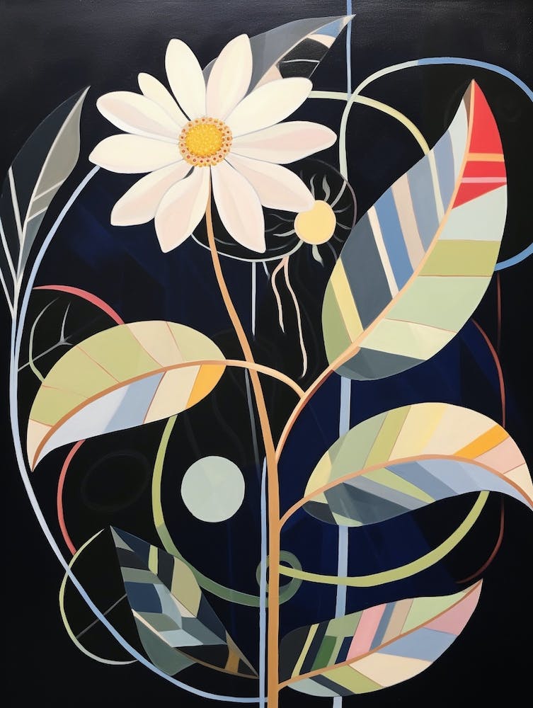Oxeye Daisy 4 Hilma Af Klint Inspired Flower Illustration