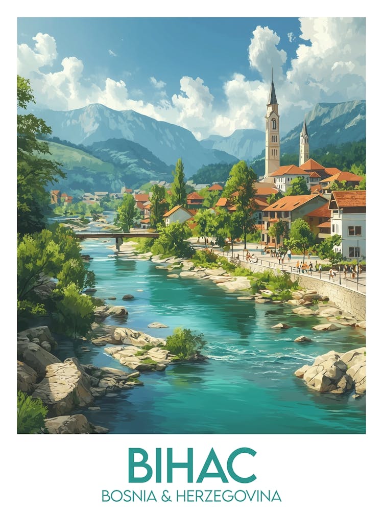 Affiche de voyage Bihac