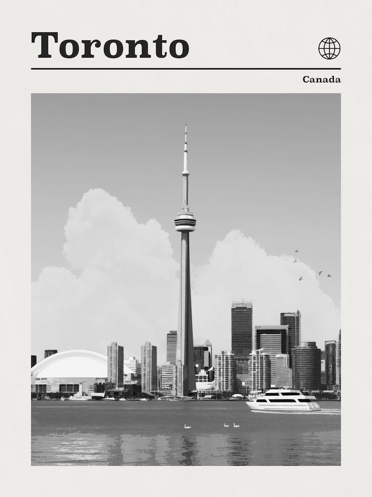 Toronto Canada Black And White