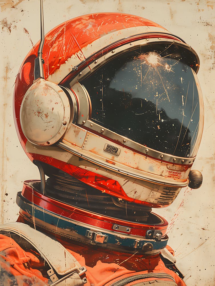 Wunderschöner Retro-Astronaut 8