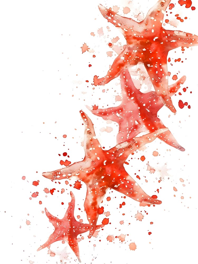 Watercolor Starfish 6