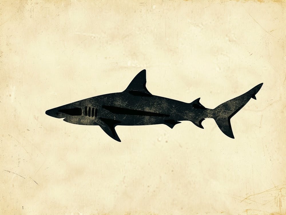 Pelagic Thresher Shark Grey Silhouette 3