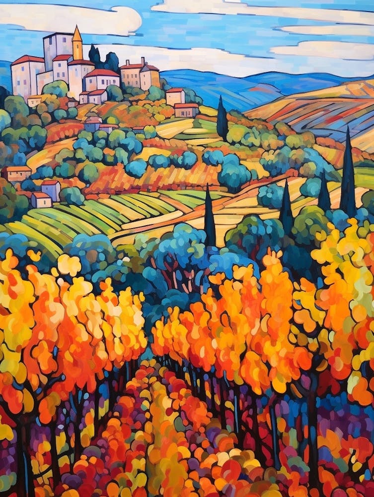 Montepulciano Italy 4 Fauvist Painting