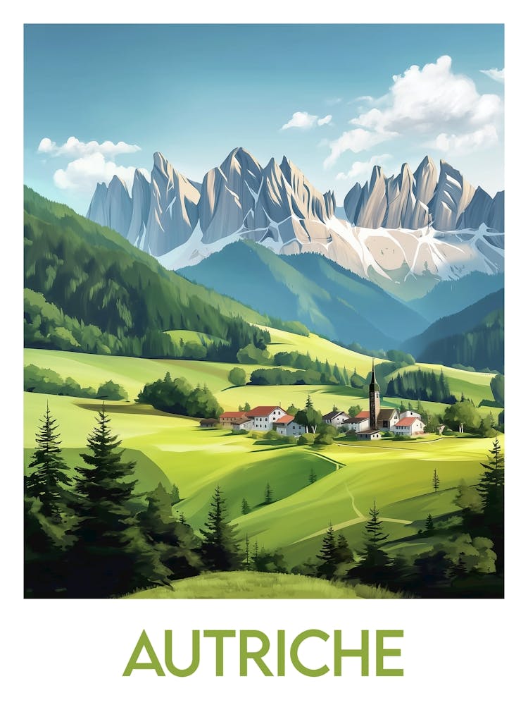 Affiche de voyage Autriche