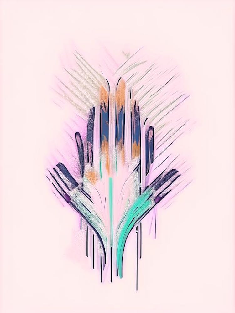 Blessing Hands Symbol Minimal Watercolour