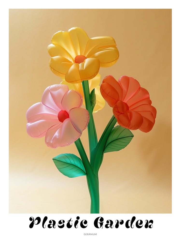 Dreamy Inflatable Flowers Poster Geranium 2