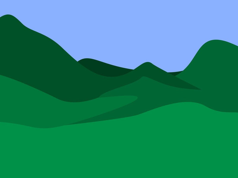 Illustration of a natural mountain view landscape