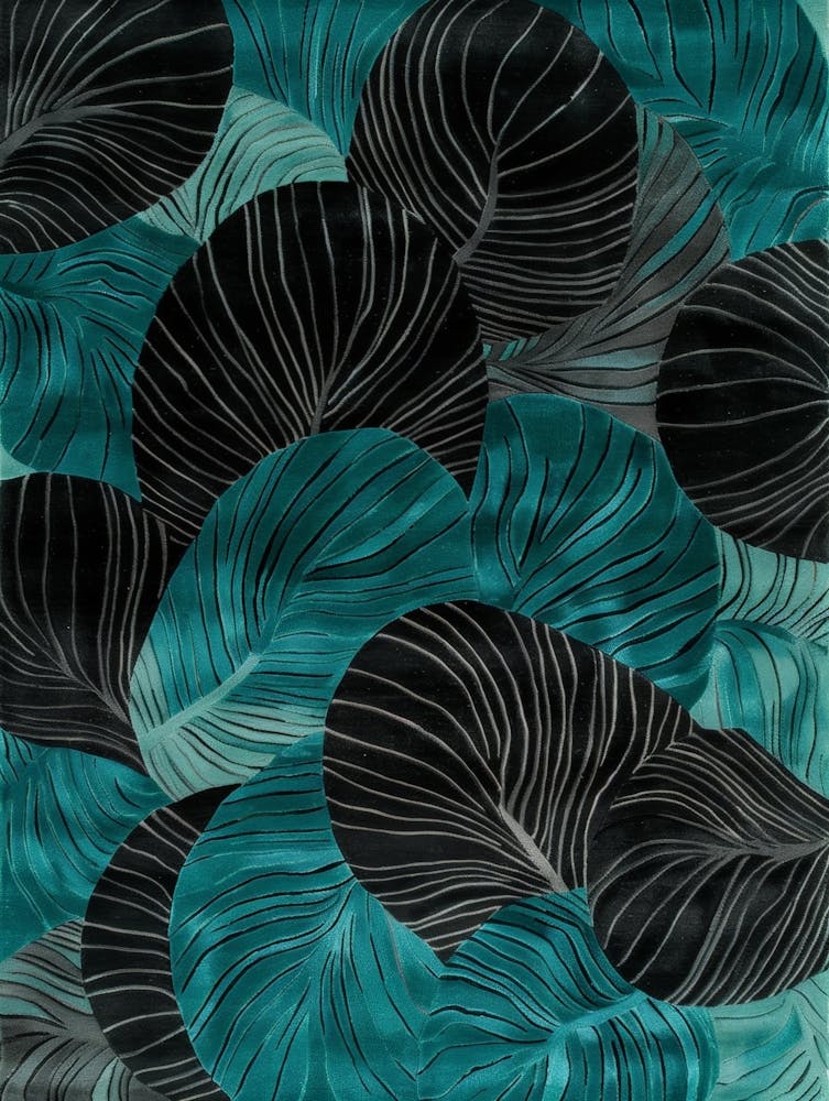 Teal Leaves 1