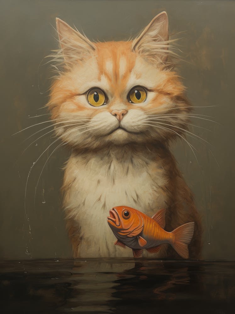 Cat With Fish