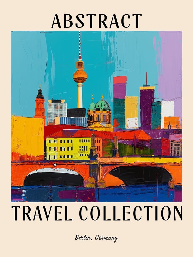 Abstract Travel Collection Poster Berlin Germany 5