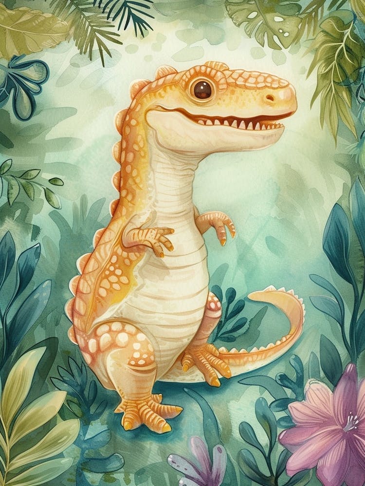 Pastel Icthyosaurus Dinosaur 2