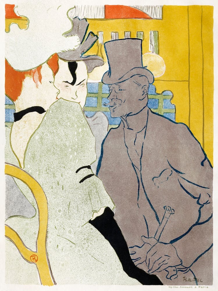 The Englishman At The Moulin Rouge (1892), Henri de Toulouse-Lautrec